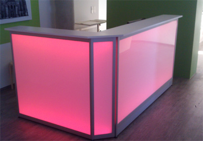 Leuchttheke Empfangstheke Oranienburg